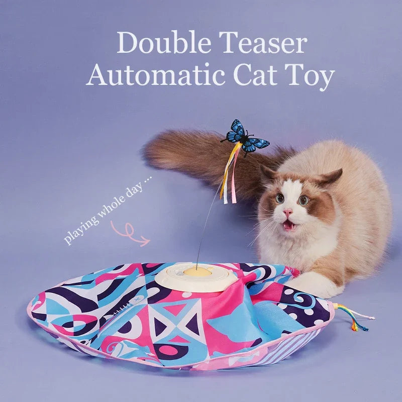 Fluttering Butterfly Cat Toys Interactive Cat Sticks Pet Kitten Can&