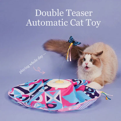Fluttering Butterfly Cat Toys Interactive Cat Sticks Pet Kitten Can&