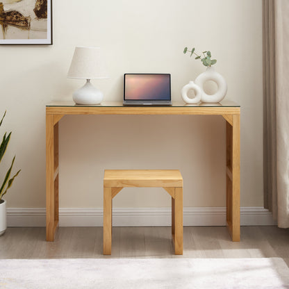 Pine Dining Bench and Table, Indoor Wood Bench for Entryway,Living Room,Kitchen and Bench Set (Nature, Bench &amp; Table) Small