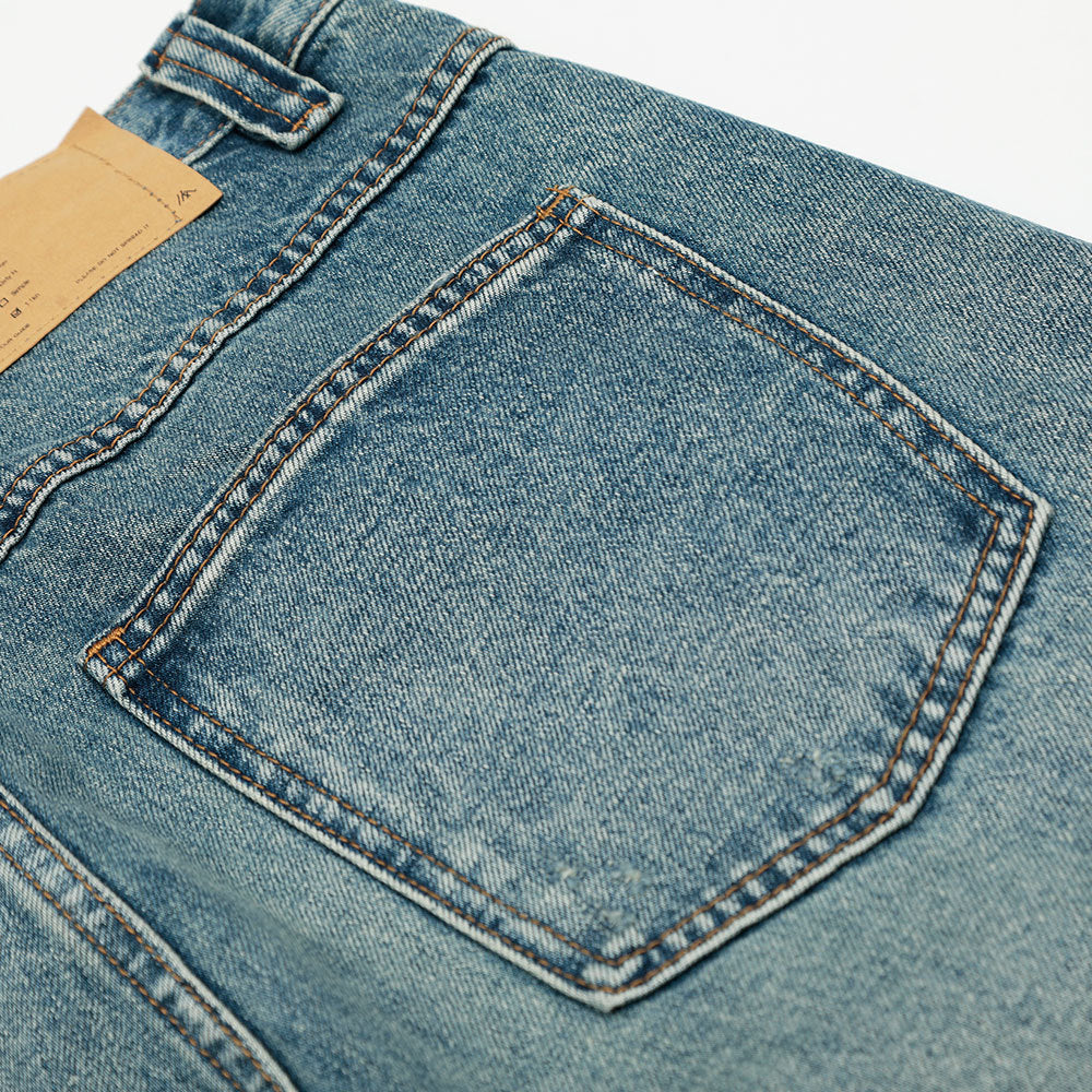 Hole-Washed Denim Long Pants Men&