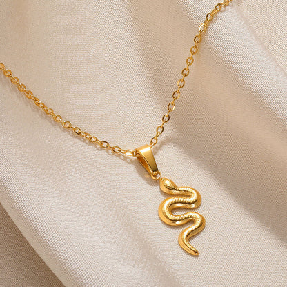 Spirit Snake Pendant Retro Style Personalized Necklace Women&