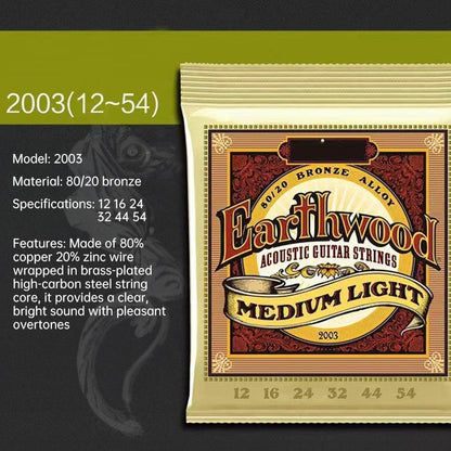6 sets of Ernie Ball Slinky guitar strings (models 2003, 2215, 2223, 2221, nickel - wound) for electric &amp; acoustic guitars