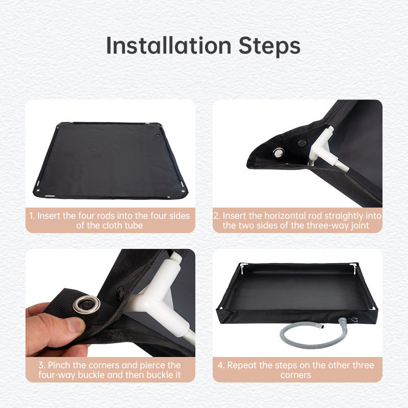Folding Outdoor Camping Shower Tray Base  - for Pets &amp; Travel