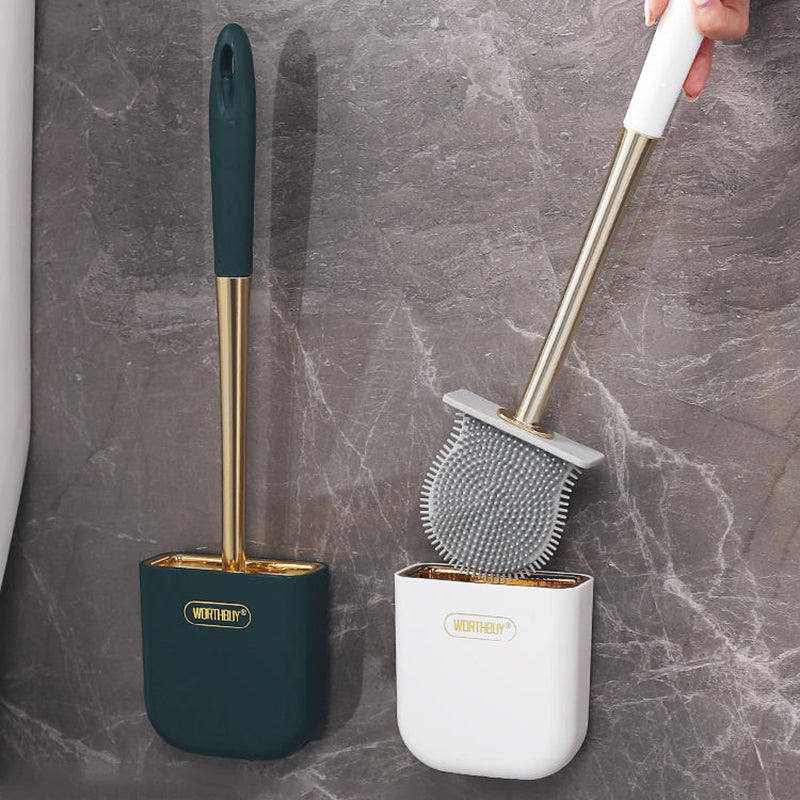 Wall-Mount Silicone Toilet Brush