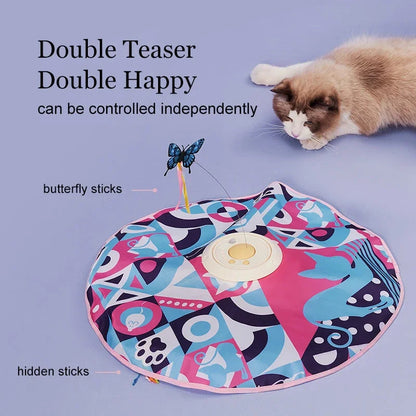 Fluttering Butterfly Cat Toys Interactive Cat Sticks Pet Kitten Can&