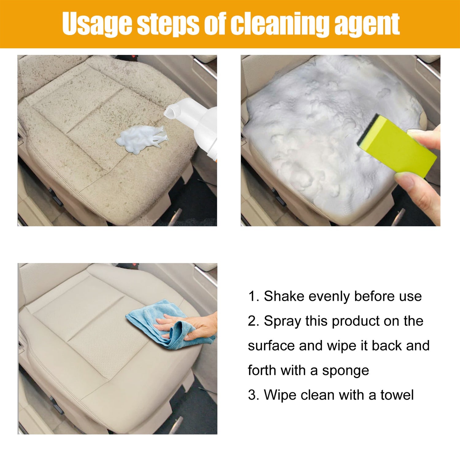 Car Seat Fabric Foam Cleaner