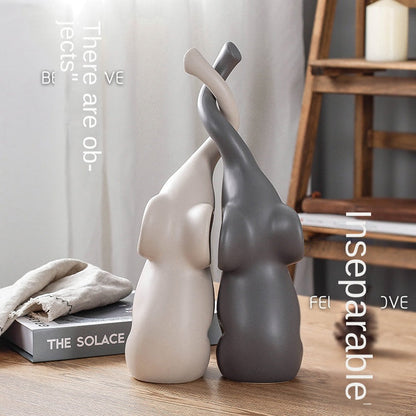 European Home Decor Adorable Couple Figurine Craft Wine Cabinet Ornament Valentine&