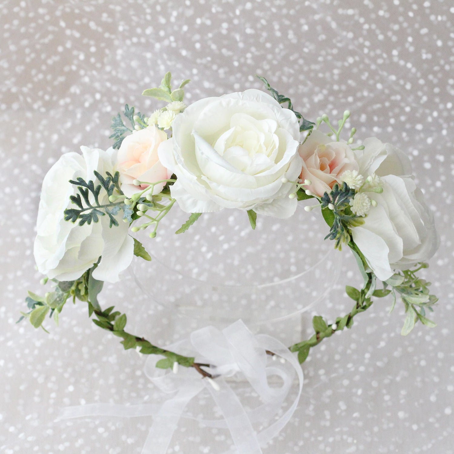 Korean style flower garland headwear fresh large peony flower crown runway dance party headband vacation countryside headband