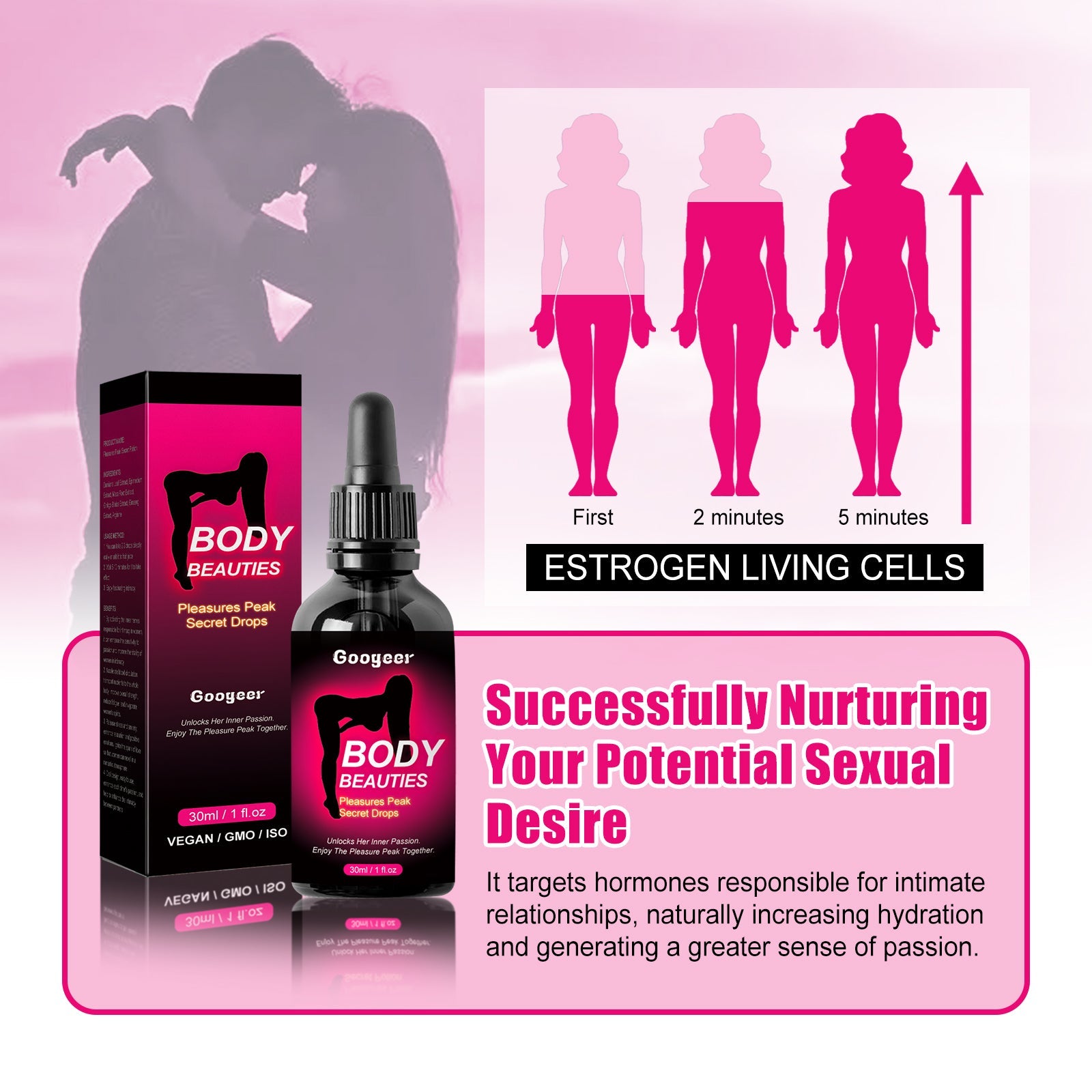 Feminine Care Drops, Moisturizing Gentle Massage Health Care Drops For Women&