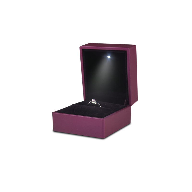 " Elegant LED Light Ring Box: Perfect for Engagement &amp; Wedding Gifts - Keep Your Jewelry Safe &amp; Secure!  &amp; Secure!"