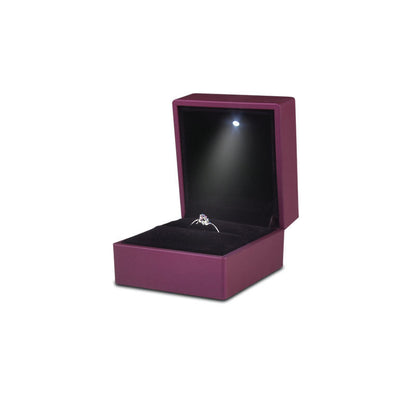 " Elegant LED Light Ring Box: Perfect for Engagement &amp; Wedding Gifts - Keep Your Jewelry Safe &amp; Secure!  &amp; Secure!"