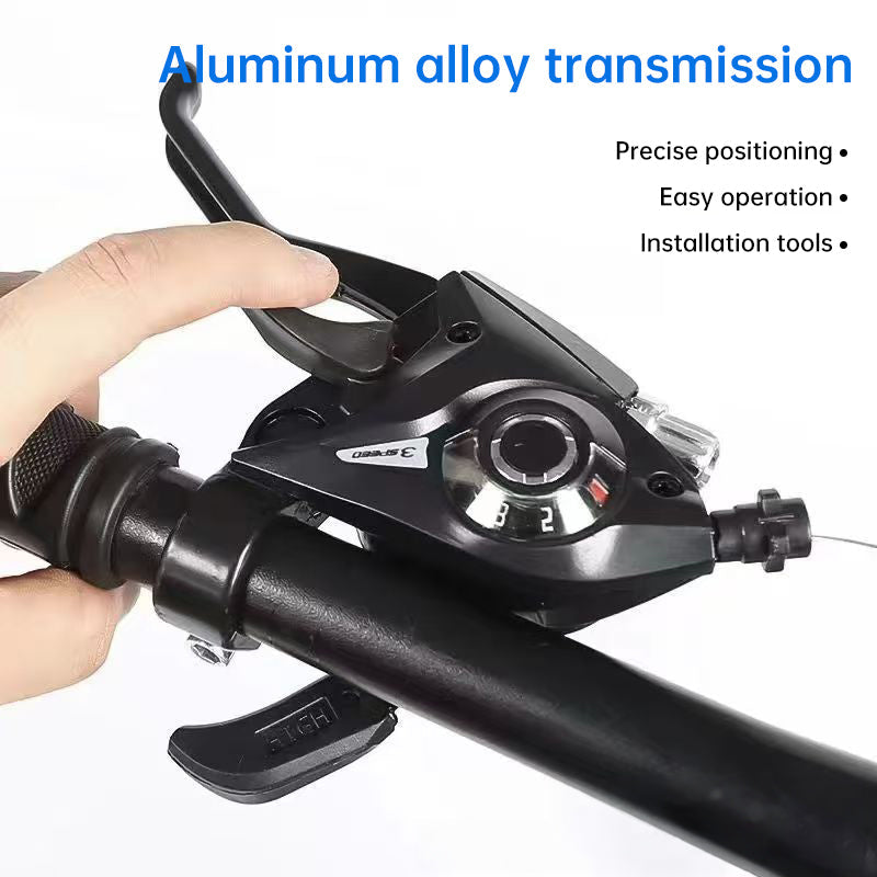 Experience the super smooth 21-speed MTB shifter &amp; brake, enhancing your trekking.