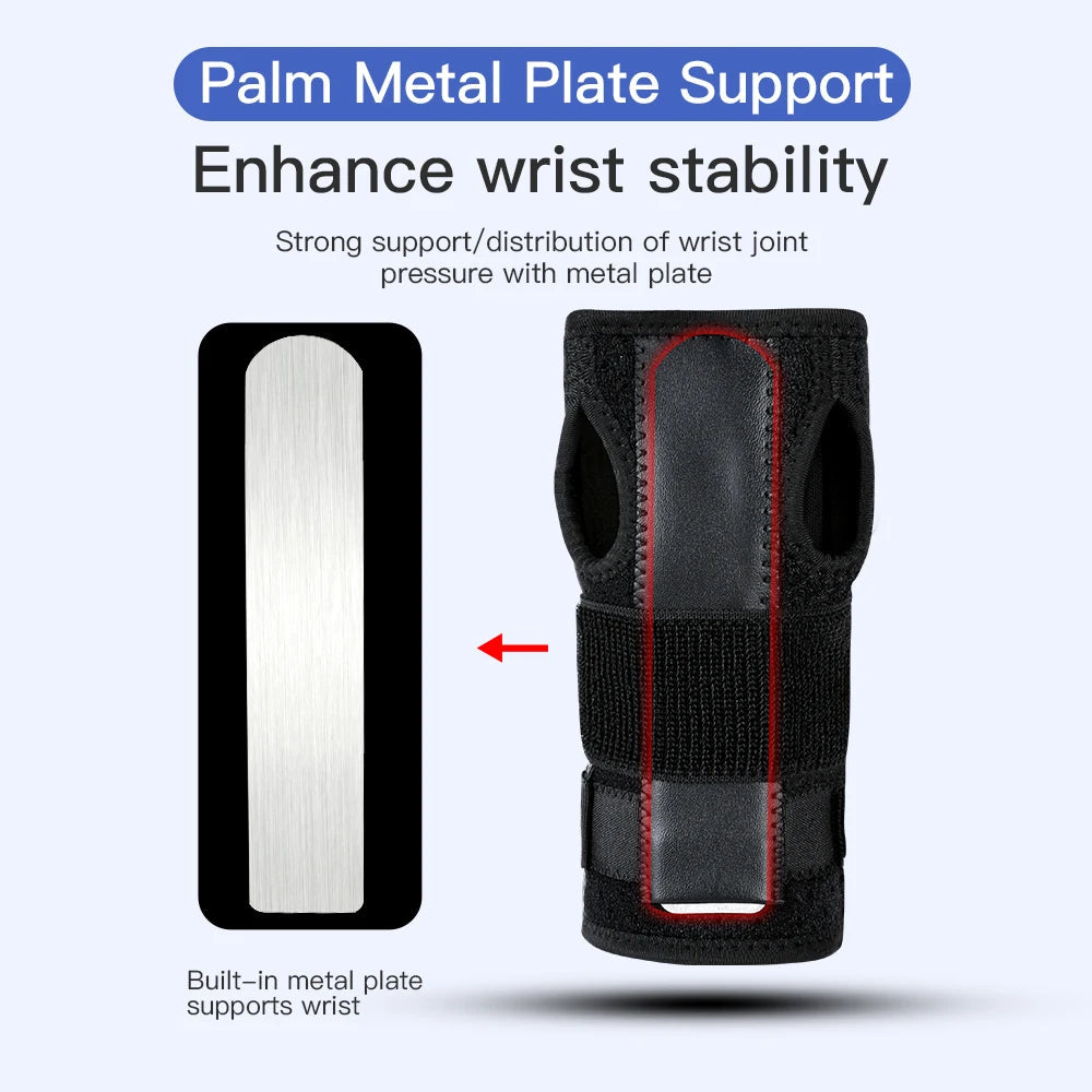 Basketball sports aluminum plate support hand pressure strap mesh breathable and anti damage protective equipment