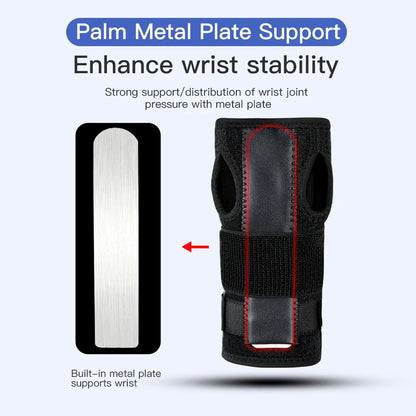 Basketball sports aluminum plate support hand pressure strap mesh breathable and anti damage protective equipment