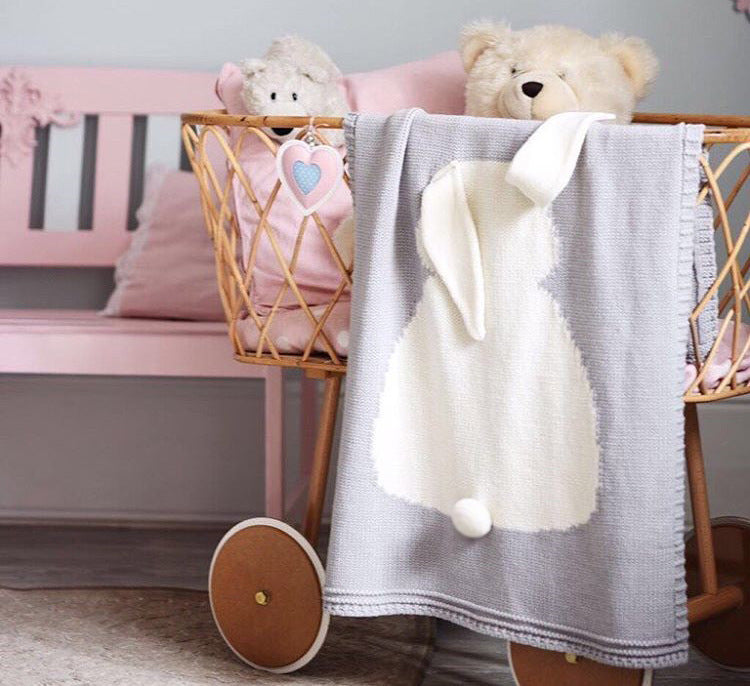 New Rabbit Ears Blanket Three Dimensional Rabbit Blanket Children&