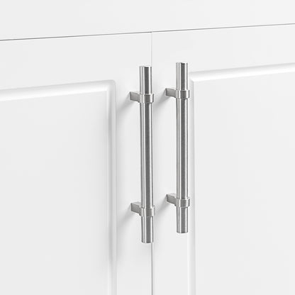 30" Bathroom Vanity with Sink  Multi-functional Bathroom Cabinet with Doors and Drawers Solid Frame and MDF Board, White