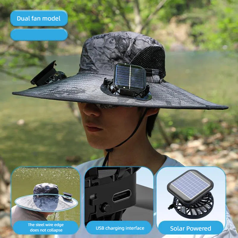 Solar Fan Fishing Hat