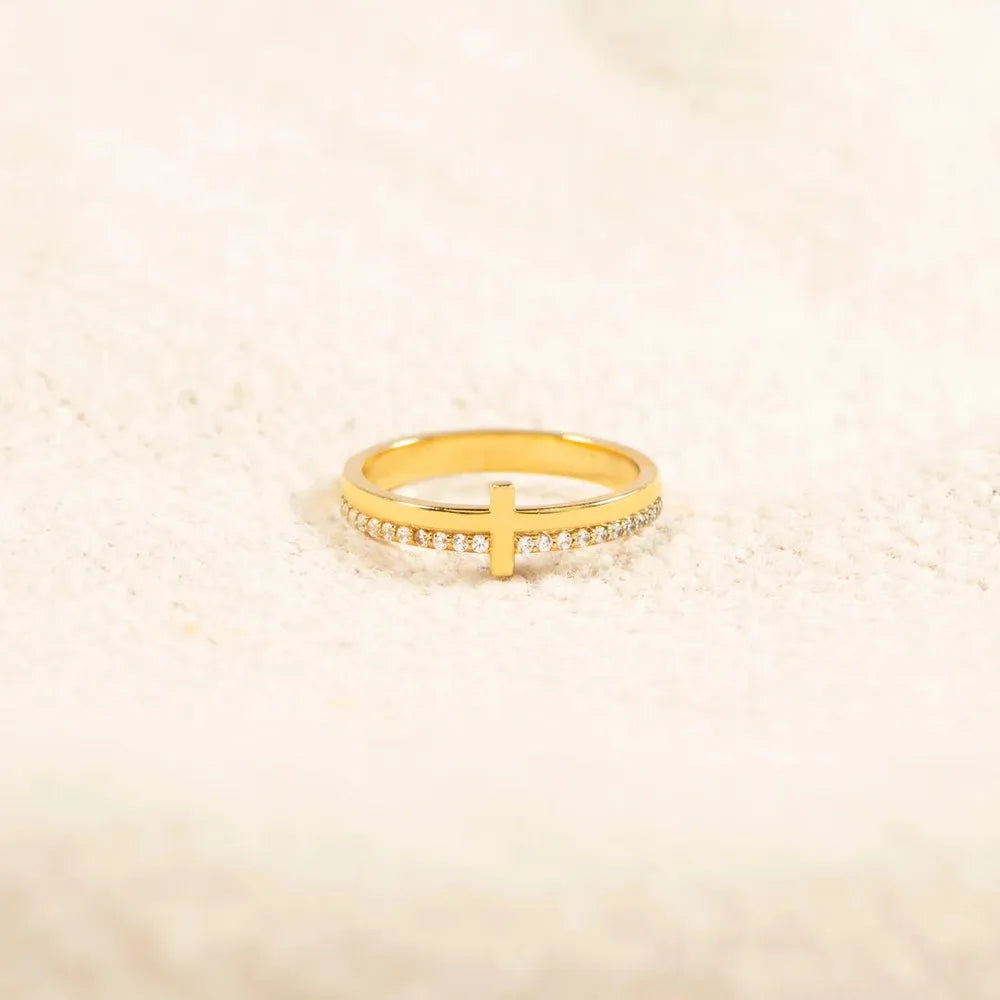 925 Sterling Silver Cross Ring