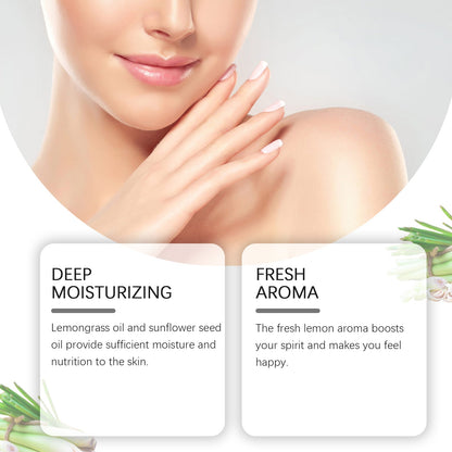 Lemongrass Moisturizing Oil, Daily Massage Body Skin Soothing Nourishing Moisturizing Body Care Oil