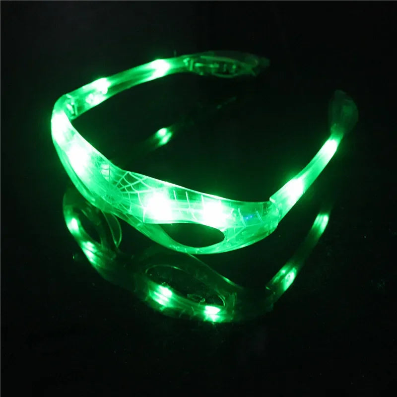 Disney Spiderman Glowing Glasses Marvel Anime Figure LED Flashing Glasses Sunglasses Cartoon Children&