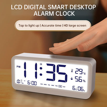 Multifunctional Digital Clock: Adjustable LED Brightness, Temp &amp; Humidity Display, Dual - Mode Alarm, for Bedside or Desk