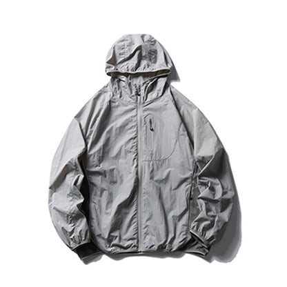 Camouflage Spliced Thin Hooded Sun Protection Clothing Men&