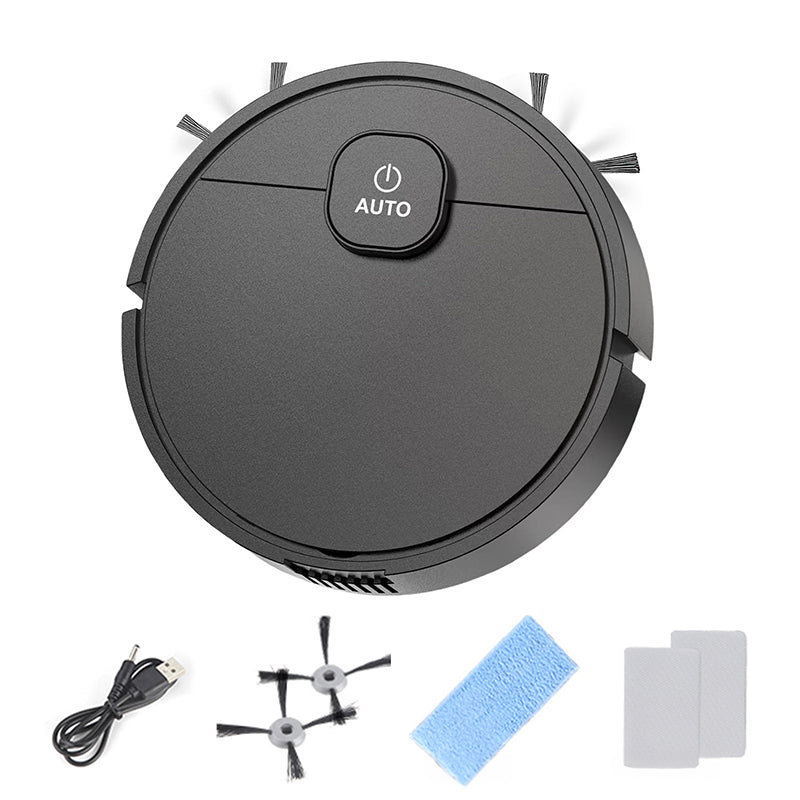 **3-in-1 Sweeping Robot: USB Charging, 1000Pa Suction, Auto-Clean for Pet Hair, Carpets &amp; Floors**