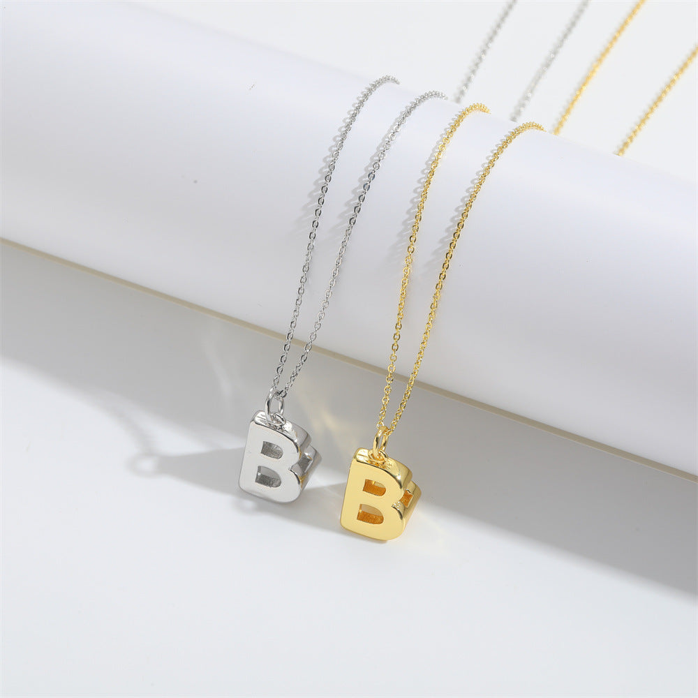 Roman retro flag design pendant necklace for women&