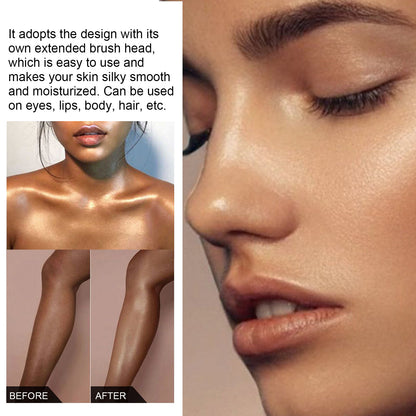 Highlighter Pat Powder, Light Highlighter Natural 3D Contoring Powder