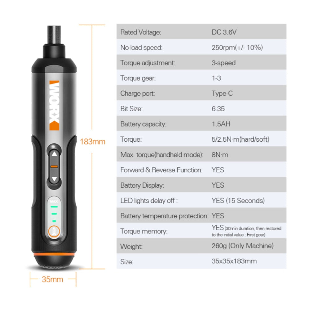 Worx Mini Electric Screwdriver