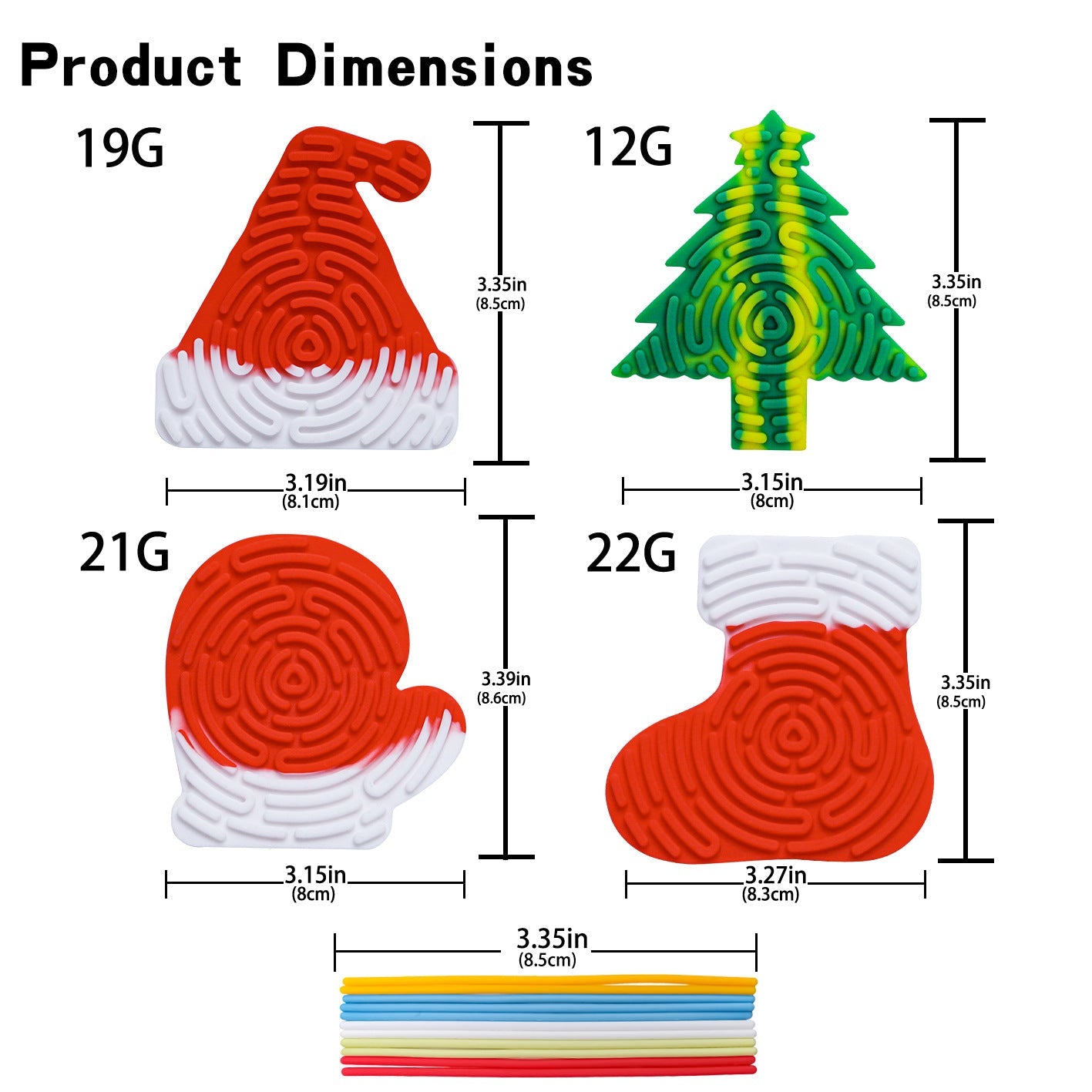 Silicone decompression toy Christmas puzzle children&