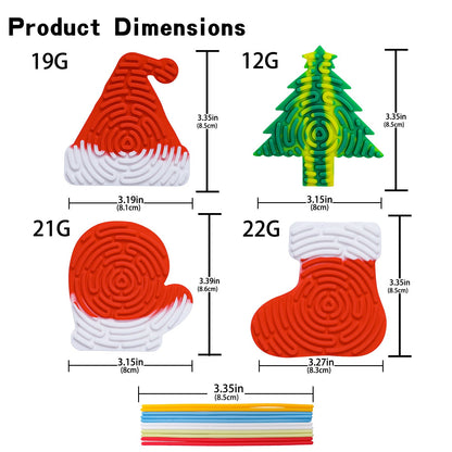 Silicone decompression toy Christmas puzzle children&