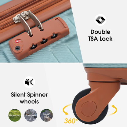 Hardshell Luggage Sets 3 Pcs Spinner Suitcase with TSA Lock Lightweight 20&