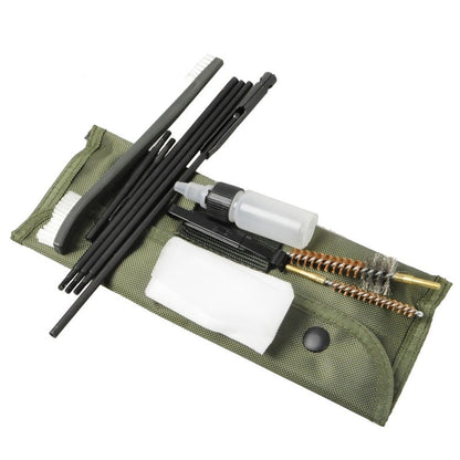 Airsoft M4 M16 Rifle Gun Cleaning Kit 10 Pieces .22 .30cal 5.56mm Brushes Set Clean Rod Convenient Nylon Case Hunting Accessory