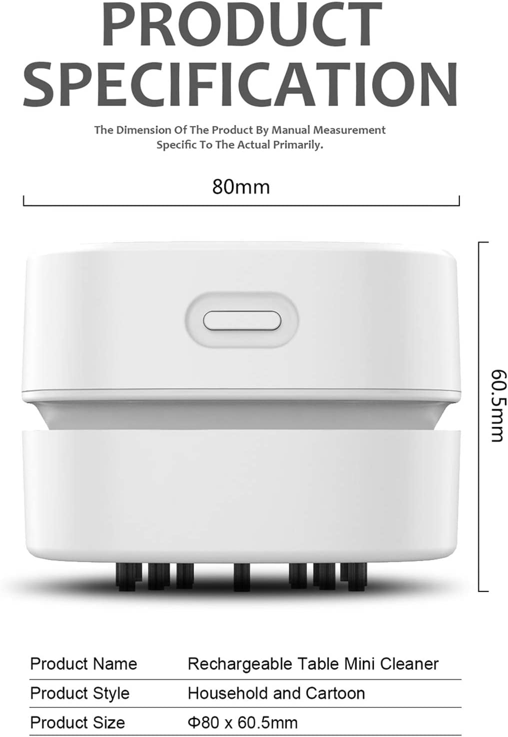 Desktop Vacuum Cleaner, Mini Table Dust Sweeper Energy Saving,High Endurance up to 90 Mins,Cordless&amp;360º Rotatable Design for Keyboard/Home/School/Office(White)