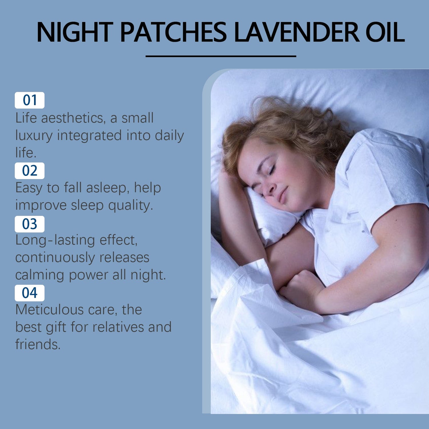 Blue Wind Chime Sleep Care Patch Night Care Sleep Fragrance Household Fragrance Essential Oil Patch
