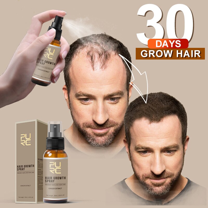 Purc 30ml Hair Growth Spray Natural Ginger Essence Spray Effective Extract Anti Hair Loss Nourish Root Hair Care Treatment