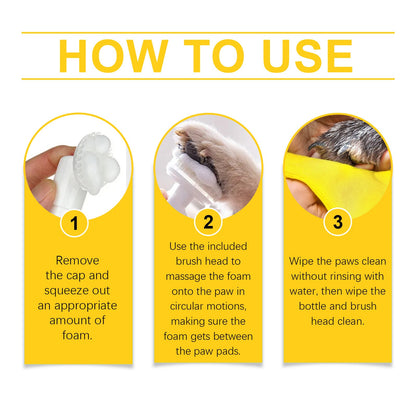 Pet Foot Foam Cleanser Deep Cleaning Dog And Cat Foot Care Moisturizing