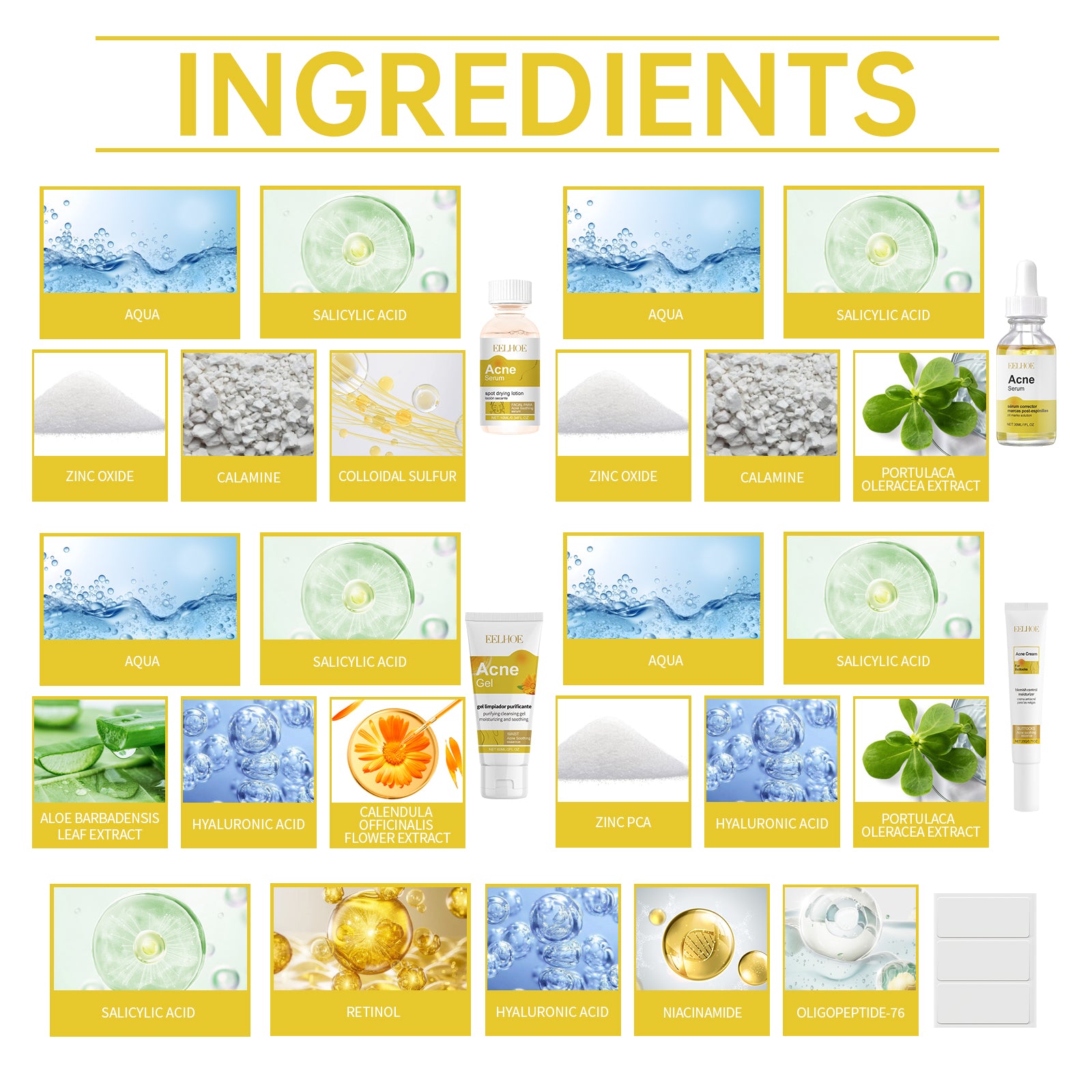 Acne Skin Care Set Skin Care For Acne Skin Is Suitable For Moisturizing And Beautify Soft Skin