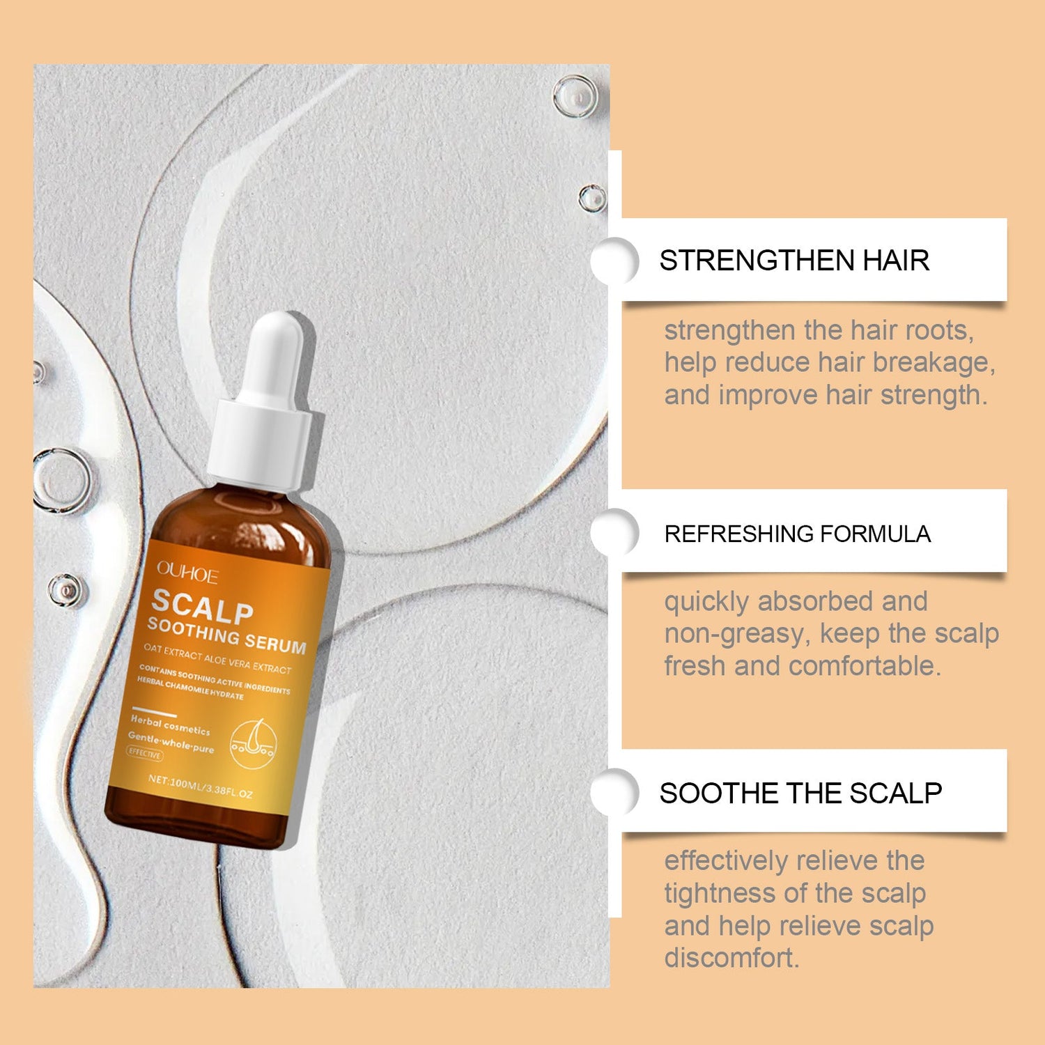 Scalp Care Essence, Repair Scalp, Nourish Hair, Nourish And Smooth Hair Care Essence