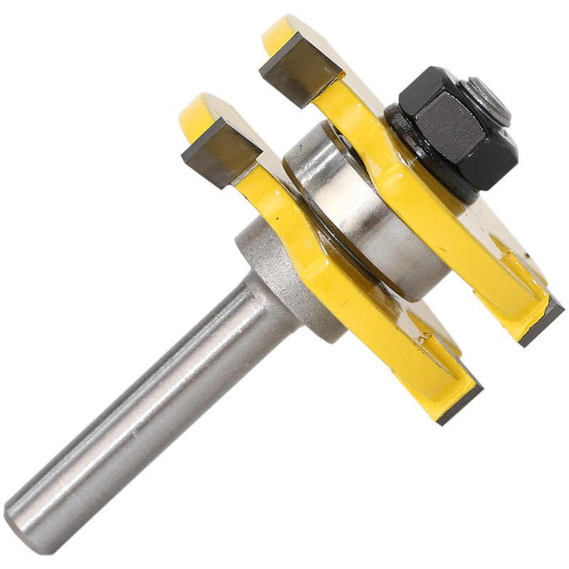 2 pc 8mm Shank high quality Tongue &amp; Groove Joint Assembly Router Bit Set 3/4 Stock Wood Cutting Tool