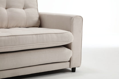 3 Fold Sofa Convertible Futon Couch sleeper sofabed Space saving loveseat Dark Gray &amp; Light Gray &amp; Beige