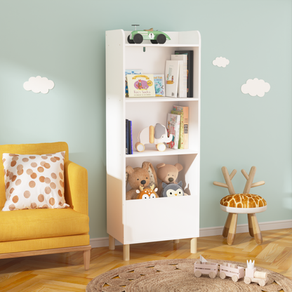 Kids 4-Tier Bookcase Children&