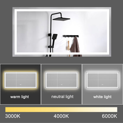 72"×36" LED Mirror Light Bathroom,anti-Fog &amp; Dimming Led Bathroom Vanity Mirror