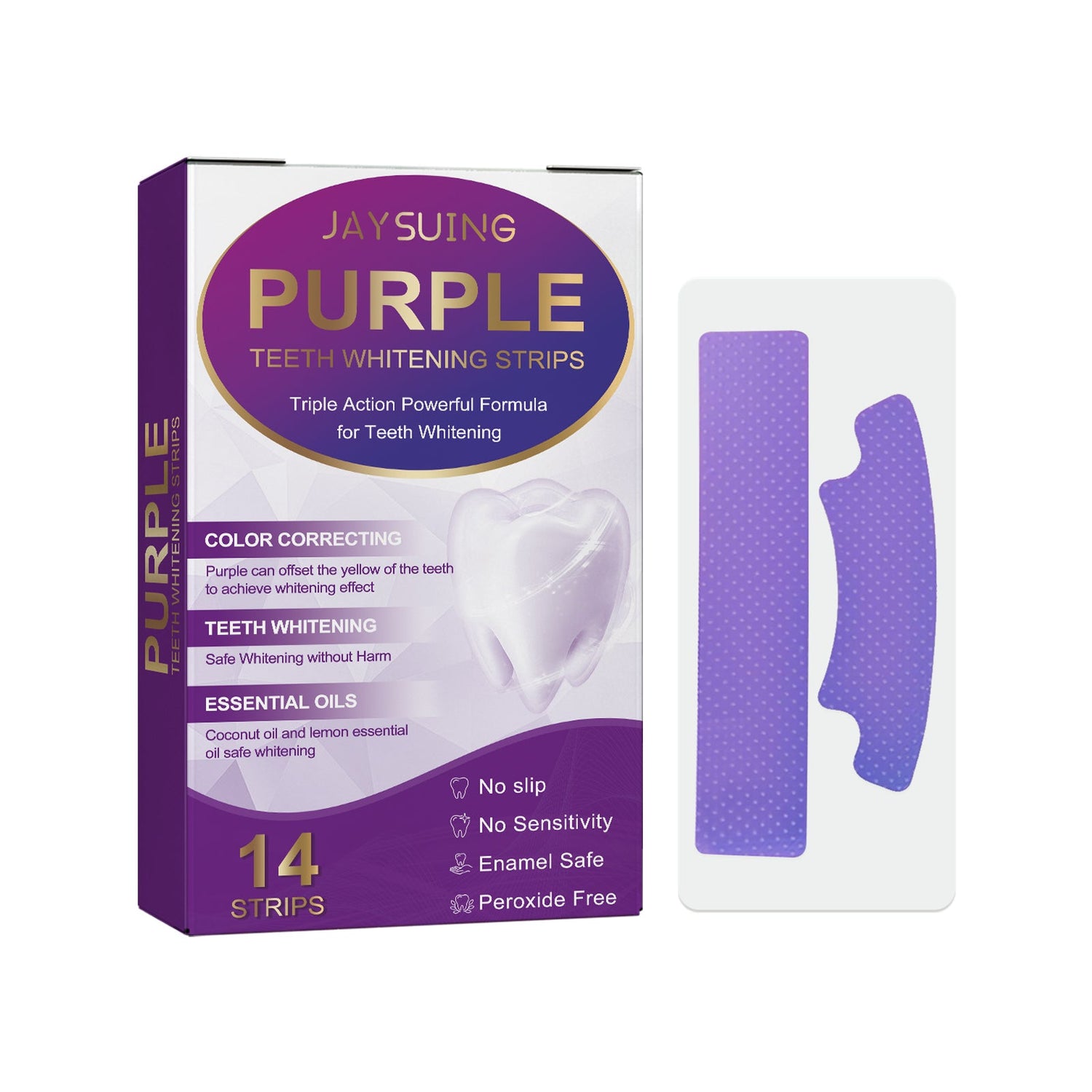 Purple Teeth Whitening Dental Strips