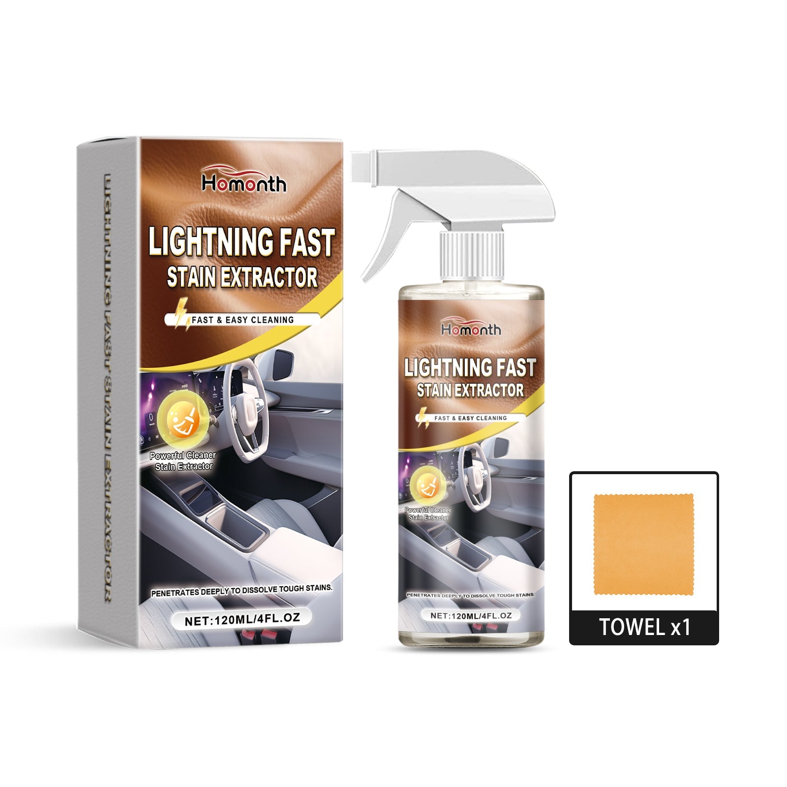 Car Leather Fabric Stain Cleaner
