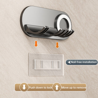No - drill Magnetic Hair Dryer Wall Mount. Synthetic plastic, for Dyson/Leihen/Kexi. Colors: gray &amp; white