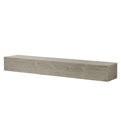72" Rustic Wood Fireplace Mantel,Wall-Mounted &amp; Floating Shelf for Home Decor