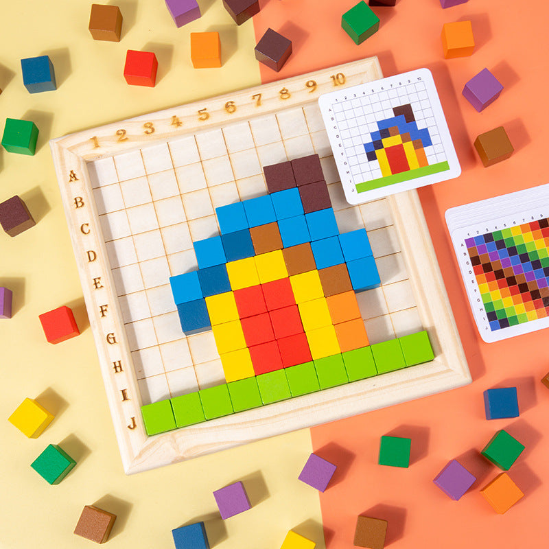 Color counting block, cube building block, color recognition sorting, stacking puzzle, children&