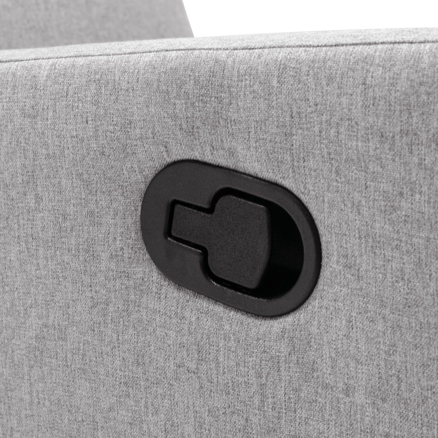 Modern Upholstered Rocker Nursery Chair Plush Seating Glider Swivel Recliner Chair Gray